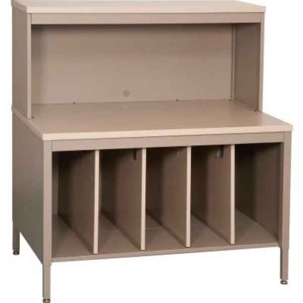Mail Master Station 2, Desert Dusk Laminate Top Medium Gray Finish, Datum Filing Systems, Mfr#: STATION 2-L95-T23